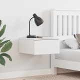 VidaXL Noptieră Montată pe Perete cu sertar Pe perete Alb 37 x 35 x 18.5 cm