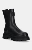 Blauer ghete chelsea de piele KIMMEL femei, culoarea negru, cu platforma, F4KIMMEL03.LEP
