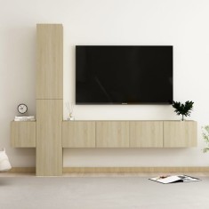 vidaXL Set de dulapuri TV, 5 piese, stejar sonoma, PAL