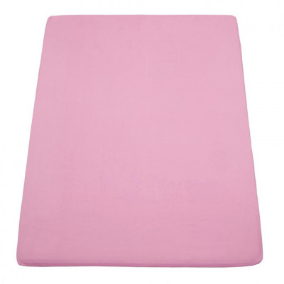 Cearceaf pat cu elastic 160x200 cm roz foto