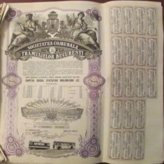 GE - 20 actiuni 10000 lei total &quot;Societatea Comunala a Tramvaielor Bucuresti&quot; 1945