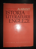 A. Anixt - Istoria literaturii engleze (1961, ed. cartonata, format 24 x 17 cm)