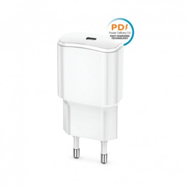 INCARCATOR RETEA FOREVER TC-01, 20W USB TYPE-C, ALB, ORIGINAL BULK foto