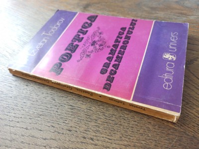 POETICA, GRAMATICA DECAMERONULUI de TZVETAN TODOROV, 1975 foto