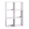 Biblioteca 5Five Mix n&amp;apos;Modul, 6 compartimente, PAL, 68x32x101 cm, alb