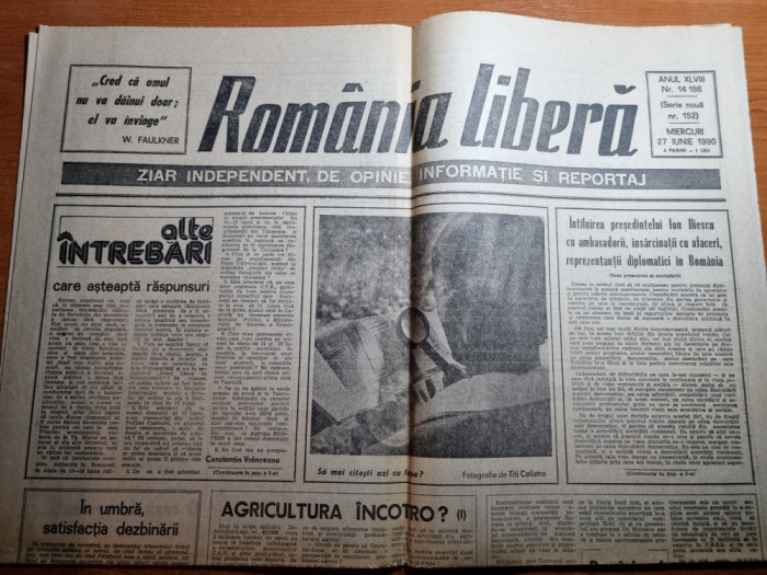 romania libera 27 iunie 1990-cupa mondiala din italia,art. magurele