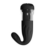 Masturbator Breton Rotating&amp;Thrusting, 4 Moduri Stimulatoare, TPR, Negru, 27.3 cm