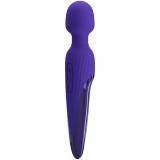 Vibrator Bagheta Incalzire PRETTY LOVE ANTONY 26cm, 7 Vibratii, Silicon Medical, USB Reincarcabil, Violet