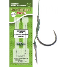 Haldorado - SpeciMethod Rig6 cu fir textil, tepusa 7mm / carlig 12 fara barbeta - 2 bucati/set