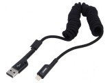 Cablu spiralat USB 2.0 Apple Lightning 1m, Baseus