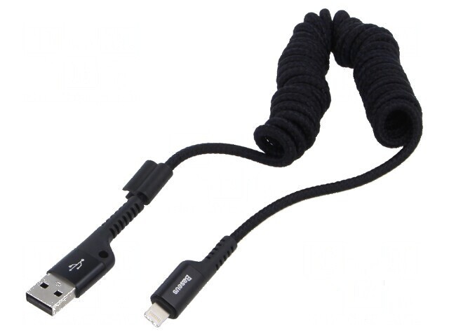Cablu spiralat USB 2.0 Apple Lightning 1m