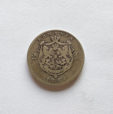 Romania - 2 Lei 1894 - Argint foto