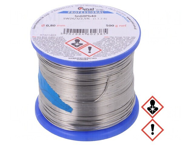 S&acirc;rmă de lipit 0,8mm 500g cu plumb 190&deg;C