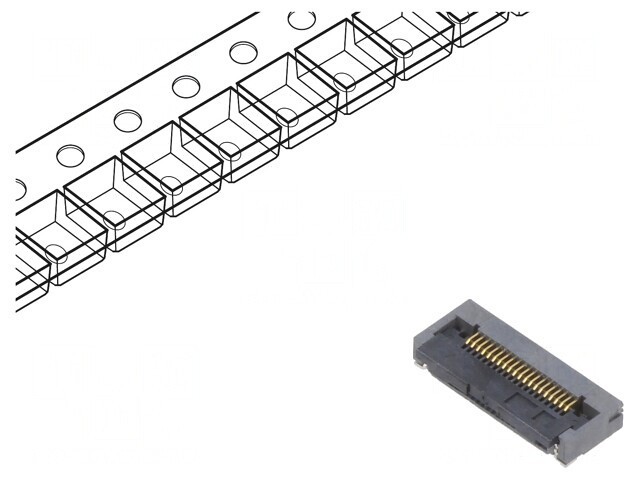 Conector FFC/FPC Orizontal 20 PIN ZIF