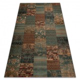 Covor de l&acirc;nă KASHQAI 4327 400 Patchwork verde, 67x275 cm