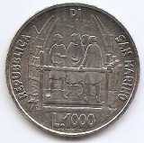 San Marino 1000 Lire 1977 - Brunelleschi, Argint 14.6g 835, 31,4 mm, KM-72 aUNC (3)