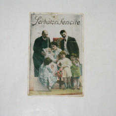 Carte postala - Sarbatori fericite - circulata - 1928