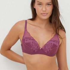 Chantelle sutien culoarea violet, satin, neted