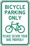 Bicycle Parking Only Secure Your Bike Properly Sign