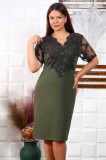 Cumpara ieftin Rochie de Ocazie Silvi Olive - 50Marimea