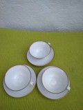 Portelan suedez KP KARLSKRONA, lot de 3 cesti de cafea