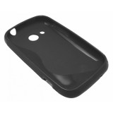 Husa silicon S-case neagra pentru HTC Desire C