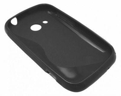 Husa silicon S-case neagra pentru HTC Desire C foto