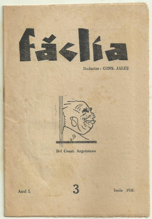 Revista FACLIA - iunie 1931, Craiova