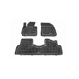 Set covorase auto din cauciuc KIA CARENS, 03.2013-, presuri tip tavita, negru