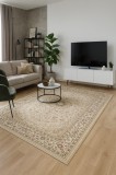 Cumpara ieftin Covor Model Lotos 1555-110, Marime 100 x 200 cm, Bej, Crem, Inaltime Fir 8 mm, Antialergic, Polipropilena, Living, Dormitor, Sufragerie, Birou