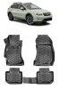 Covorase Cauciuc Dedicate Subaru XV (2012-2019) Negre, Bordura 3cm, Sistem Fixare, TPE