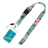 Ecuson Legitimatie, Model Floral, Snur Lățime 55cm, Verde, Oem