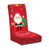 Husa pentru scaun, flippy, tematica craciun, model 4 mos craciun cu sacul, rosu
