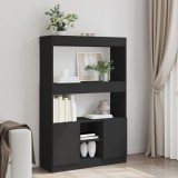VidaXL Dulap &icirc;nalt, negru, 92x33x140 cm, lemn prelucrat
