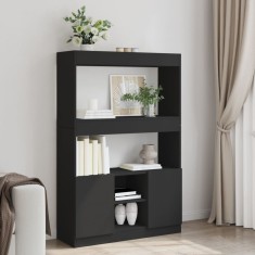 vidaXL Dulap &icirc;nalt, negru, 92x33x140 cm, lemn prelucrat