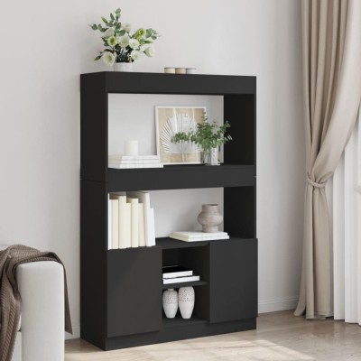 vidaXL Dulap &amp;icirc;nalt, negru, 92x33x140 cm, lemn prelucrat 3309610 foto