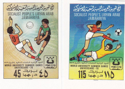 LIBIA 1979 SPORT UNIVERSIADA VOLEI FOTBAL NEDATELATE foto