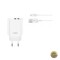 Incarcator Retea Cu Cablu microUSB XO Design CE34 12W 2.4A 2 x USB-A Alb