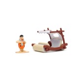 Jada set Masinuta metalica Flintmobilul scara 1:32 si figurina Fred Flintstone