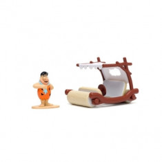 Jada set Masinuta metalica Flintmobilul scara 1:32 si figurina Fred Flintstone