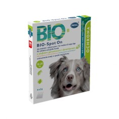 PESS BIO PIPETA ANTIPARAZITARA SPOT ON CU ULEI DE GERANIUM SI DIMETHICONE 4X2G CAINE TALIE MEDIE MARE 10-20 KG