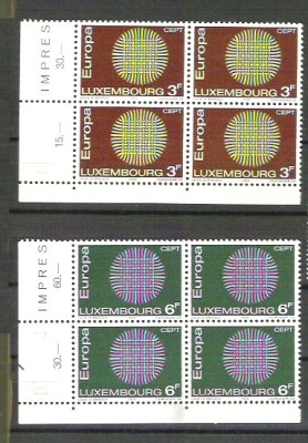 Luxembourg 1970 Europa CEPT x 4, MNH AC.124 foto