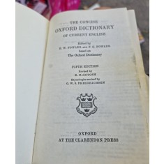 The Concise Oxford Dictionary of current English - Edited by H. W. FOWLER AND F. G. FOWLER