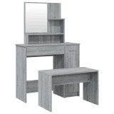 Set masuta de toaleta, gri sonoma, 86,5x35x136 cm
