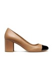 Geox stilettos de piele D VIRNILISA 65 culoarea bej, cu toc drept, D56YYC 0TU66 C0015