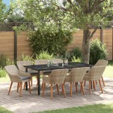 Cumpara ieftin Set de dining Gri deschis Rattan poli