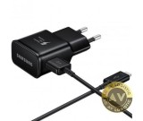 Incarcator Retea cu Cablu USB-C Samsung EP-TA200B + DG970BBE 15W 2A 1 x USB-A Negru GP-PTU023DYBBQ