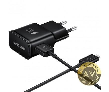 Incarcator Retea cu Cablu USB-C Samsung EP-TA200B + DG970BBE 15W 2A 1 x USB-A Negru GP-PTU023DYBBQ