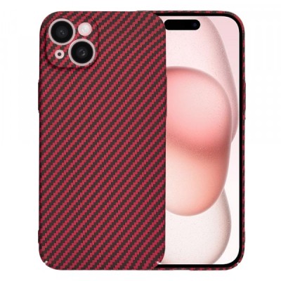 Husa pentru Apple iPhone 15, Techsuit, Carbonite FiberShell, Rosie foto