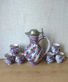 Set carafa ceramica pentru vin cu 6 cani